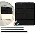 funomo RV Large Side Window Shade, 31 × 27 inch Foldable Magnet RV Blackout Window Cover, Keystone Outback Travel Trailer Side Windows Cover, UV Rays Protection Waterproof Thickened Oxford (Black)