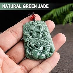 BJIMIDTI Dragon Jade Pendant Necklace for Men Women