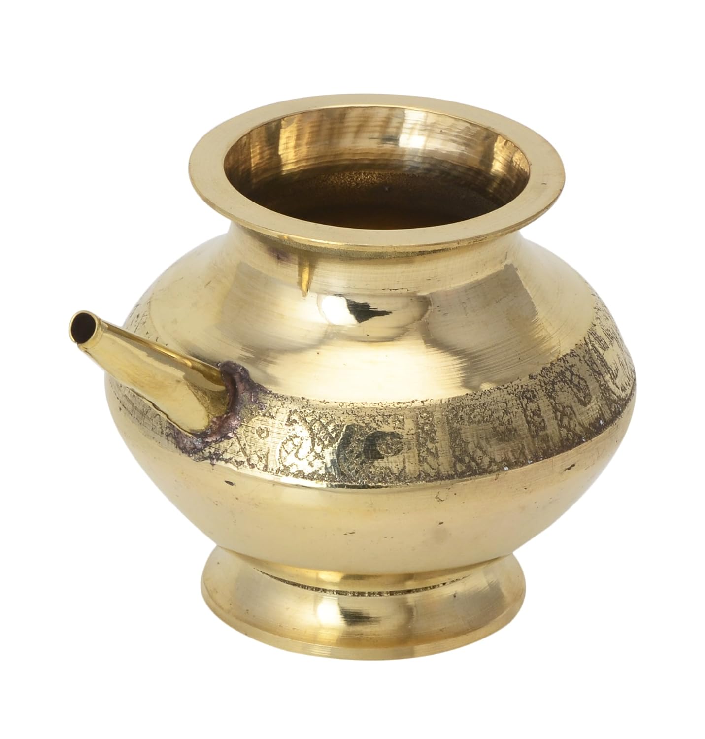 Buy BHARAT HAAT Decorative Brass Pot/Abhishek Patra handicrafts Product