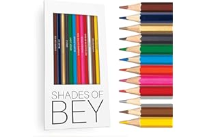PUN LABS PunLabs Shades of Bey Colored Pencil Set for Adults – 12 Beyoncé-Inspired Parody Pencils with Clever Foil-Stamped Names, Soft Core Colored Pencils for Drawing - Ideal for Beyoncé-Fan Gift