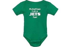 Campus Originals My Dad Says I am a Jets Fan Baby Bodysuit - Kelly Green
