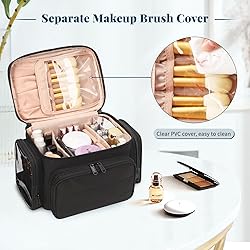 Large Cotton Makeup Bag, Lightweight Travel Makeup