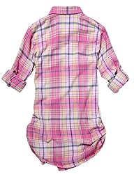 Match Women's Long Sleeve Cotton Plaid Shirt