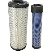 FV Outer Inner Air Filter Kit Compatible with John Deere 110 1420 2305 | Replace M131802 M131803 M144100 M144098; Fits 1435 1445 1545 1565; Includes 1 Outer and 1 Inner Filter