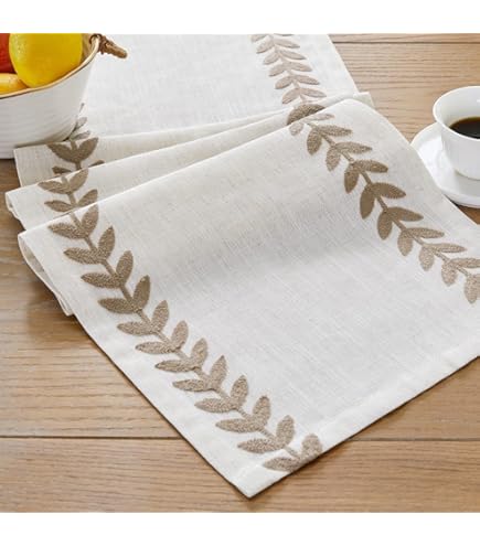 Gernaice 2PCS Boho Table Runner, Rustic Cotton Linen Farmhouse Table Runners For Dresser End Coffee Table Home Decor 24 L X 13 W Blue 2093709672 - View #9