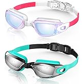 Aegend Swim Goggles, 2 Pack Swimming Goggles No Leaking Adult Men Women Youth