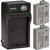BM Premium 2 Pack of LP-E5 Batteries and Battery Charger Kit for Canon EOS Rebel XS, Rebel T1i, Rebel XSi, 1000D, 500D, 450D, Kiss X3, Kiss X2, Kiss F Digital SLR Camera