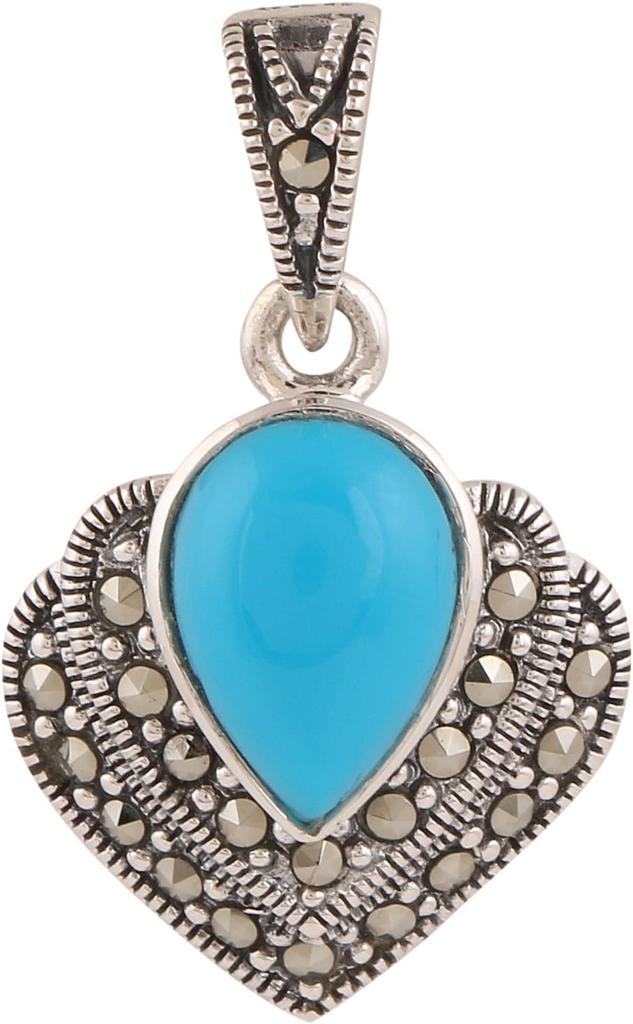 925 Silver Swarovski Marcasite Pendant for Women