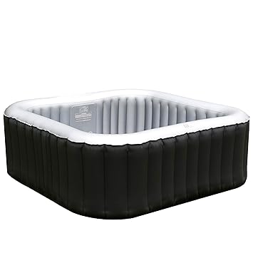 Mendler Whirlpool MSpa HWC-A62b, 4+2 Personen In-/Outdoor heizbar aufblasbar 185x185cm FI-Schalter