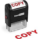 ExcelMark Copy Stamp Self-Inking Rubber Stamp - Red Ink for Office Use, Ideal for Efficient Document Management with Copy Stamps, Perfect for Professional Settings