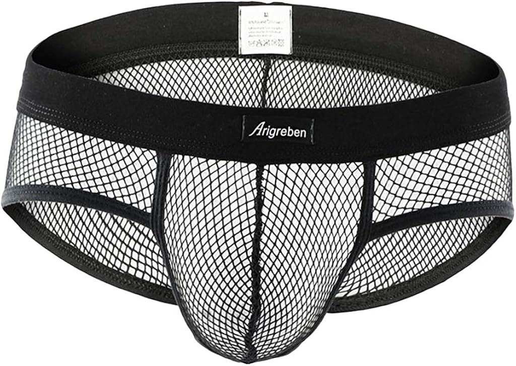 B Baosity Männer Briefs Low Rise Shorts Unterwäsche Mesh Netz Netz
