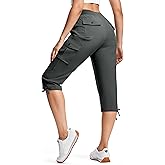 ISEEGZ Hiking Capris for Women with Pockets Lightweight Quick Dry Cargo Capri Travel Pants Women Casual Women's Capris