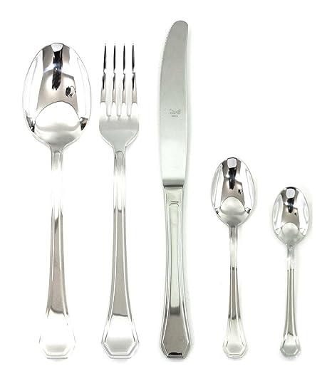 Mepra 101722030M Cellini Moka - Cubertería (30 piezas), color plateado