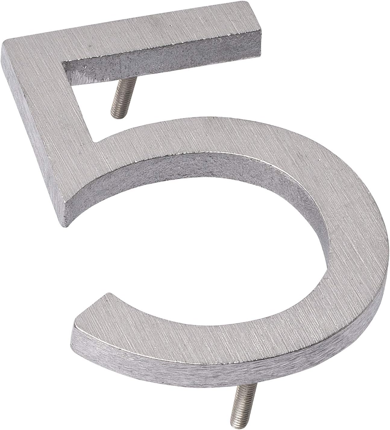 Address Signs - Montague Metal Products MHN-10-F-BA1-5 Floating House Number, 10 inches x 7.5 inches x 0.375 inches, Brushed Aluminum