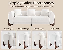Morden Fort 3 Piece Cloud Couch Set, Modern Sherpa