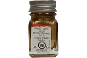 Testors Null 1144TT Enamel Paint, 1/4 oz Glass Bottle, Gold