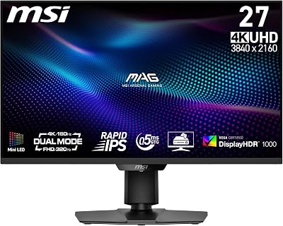 MSI MAG 274UPDF E16M 27-Inch 4K Mini-LED Gaming Monitor 3840x2160 0.5ms