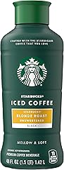 Starbucks Blonde Roast Iced Coffee, Black Unsweetened, 48 Fl Oz Bottle