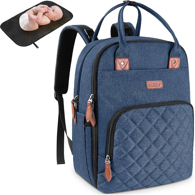 Nubily Baby Veranderende Rugzak Rugzak Veranderende Tas Met Veranderende Mat Waterbestendig Grote Luiertas Luier Rugzak Rugzak Voor Papa En Mama Blauw Amazon Nl