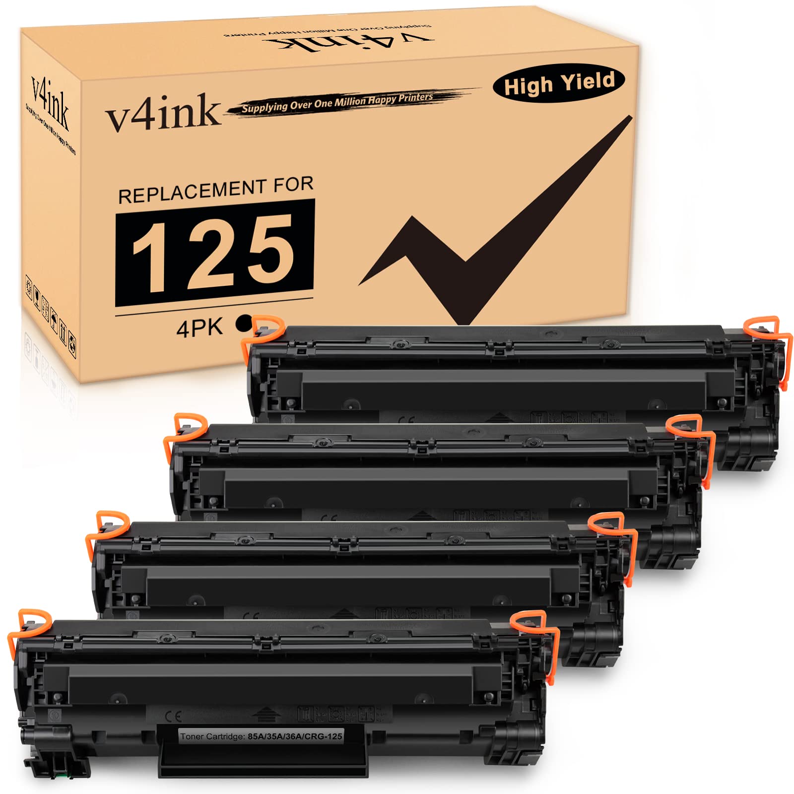 v4ink 4PK Compatible CRG-125 Toner Cartridge