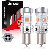 AUXLIGHT 1156 BA15S LED Bulbs Extremely Bright 7506 1156A 1003 1141 P21W Replacement for Turn Signal Lights, 2200K Amber Yellow (Pack of 2)
