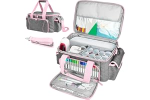BOHEMIABY Carrying Case Compatible with Cricut Joy Xtra, Large Travel Storage Bag with Removable Dividers for Accessories and