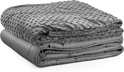 Premium Kids Weighted Blanket & Removable Cover-Dulcii 5 lbs Grey