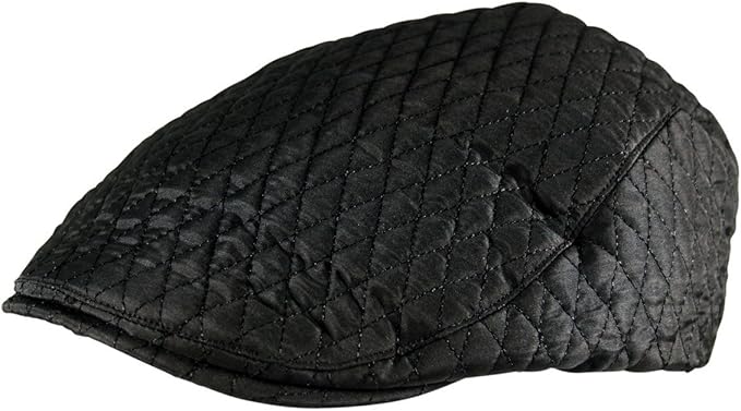 quilted flat cap