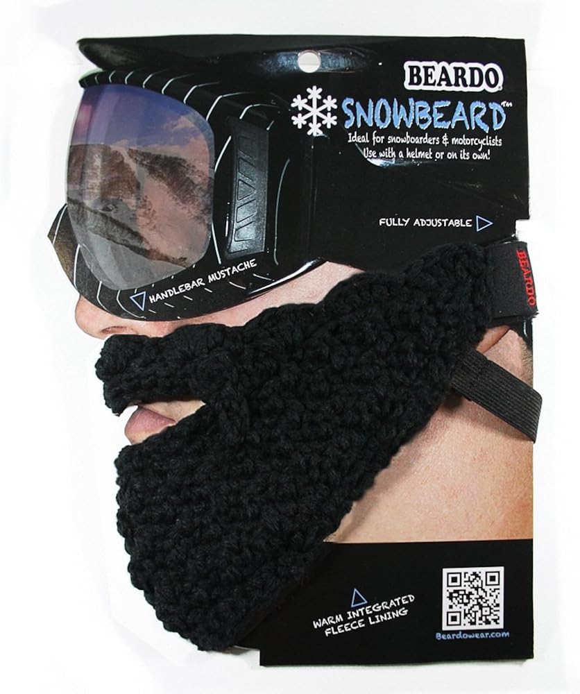 Black Snowbeardo Beardo Ski Mask Snowboard Beard Head