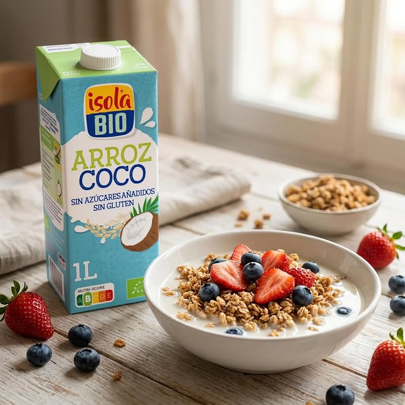 - Bebida de arroz e coco com legumes biológicos - embalagem 6 x 1 L