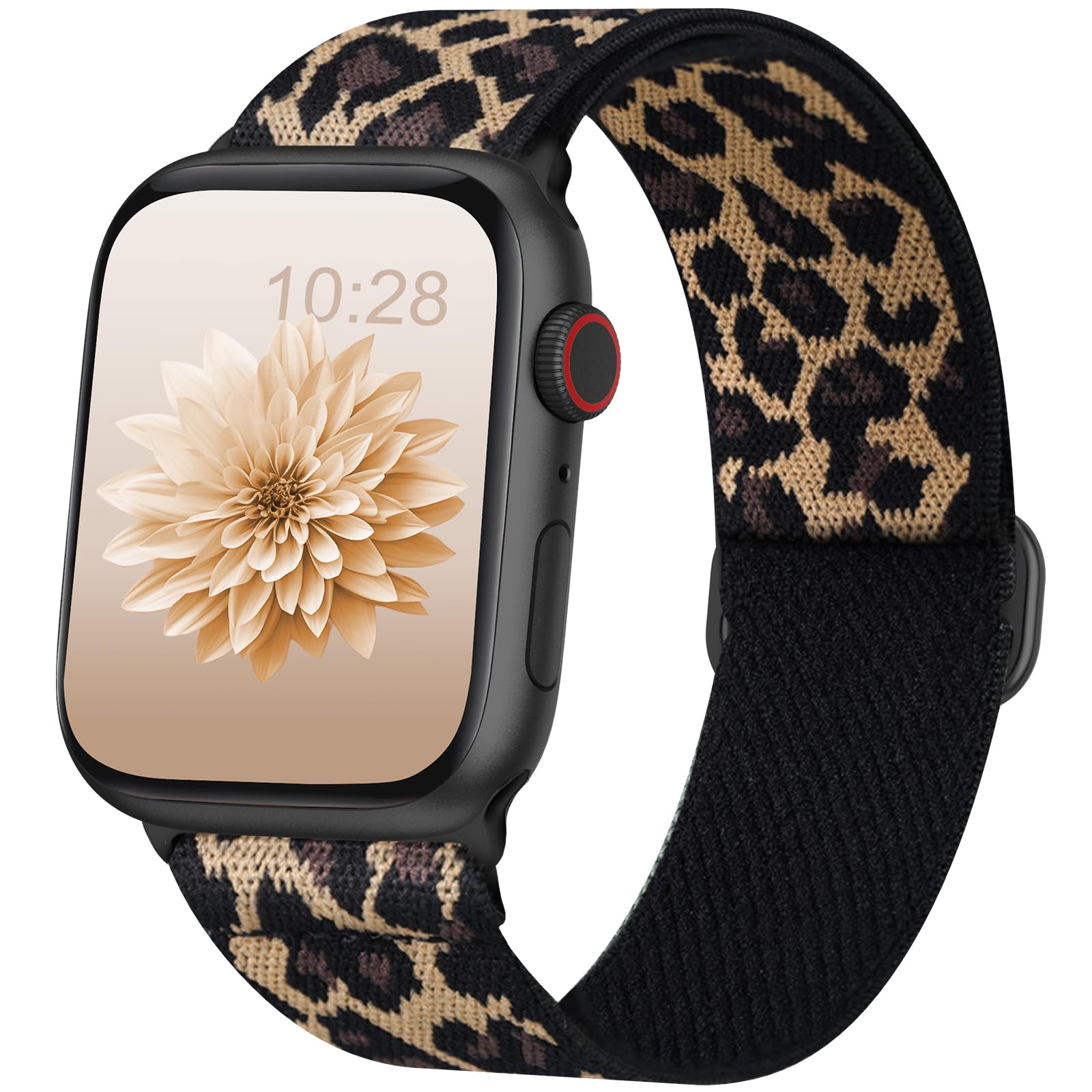 DigiHero Compatible with Apple Watch Straps 40mm 42mm 44mm 41mm 45mm 46mm 38mm, Elastic Stretchy Nylon Sport Solo Loop Replacement Band for iWatch Series 11 10 9 8 7 6 5 4, SE 3 2 1, Leopard L