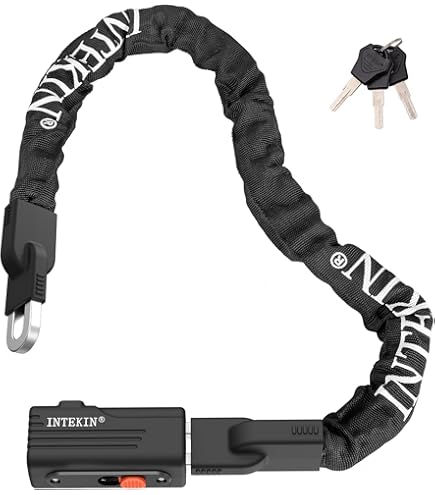 Stainless Steel Chain Lock With 4 Keys - 110cm Anti-Theft For Bike, Moto, Scooter | Marine Grade