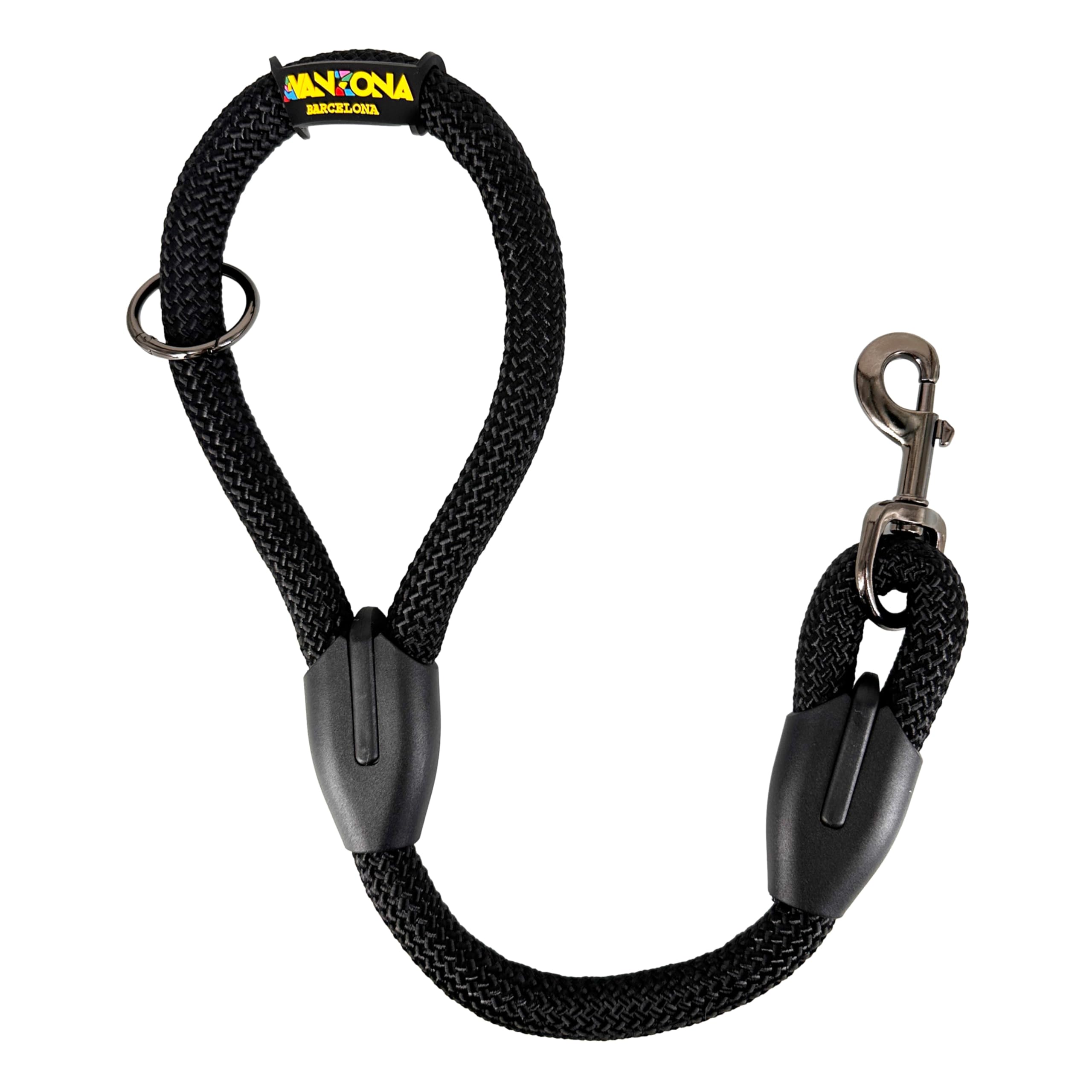 Dog leash, thick nylon rope for medium and large dogs. 60cm. Black — image 1