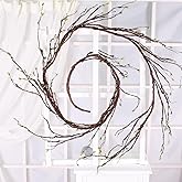 118 inch Large Bendable Artificial Floral Tree Branches Twigs Vines Cherry Blossom Trunk Ivy Wood Wall Fake Hanging Plants Willow Grapevine Garland for Wedding Arch Jungle Halloween Patio Decoration