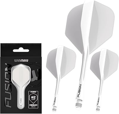 Winmau Fusion Integrated Flight and Shaft System No.2 White Intermediate