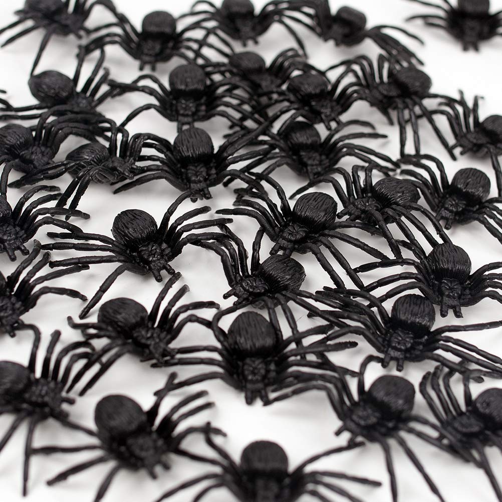 VGoodall Halloween Spinnen, 50 Stück Realistische Spinne Spider Spielfiguren Halloween Party Dekrotion Tischdeko