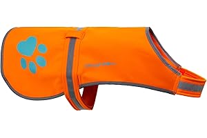 SafetyPUP XD Soft-shell Waterproof Dog Vest. Hi Visibility, Reflective Jacket with Light Fleece Lining. Ideal in Cooler Climates. Blaze Orange Fabric Protects Your PUP Near Hunting Grounds & Off Leash