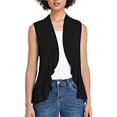 Xeoxarel Women's Sleeveless Cardigan Open Front Vest (S-3XL)