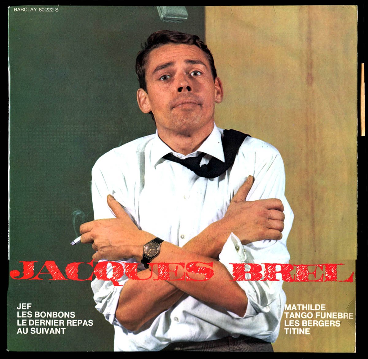 1 Disque Vinyle 33 Tours de 25 cm Jacques Brel Barclay 80222