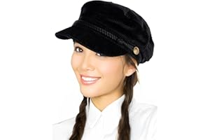 Funky Junque Newsboy Hat for Women – Trendy Greek Fisherman Cap, Classic Women's Baker Boy Newsies Hat, Ladies Fashion Caps