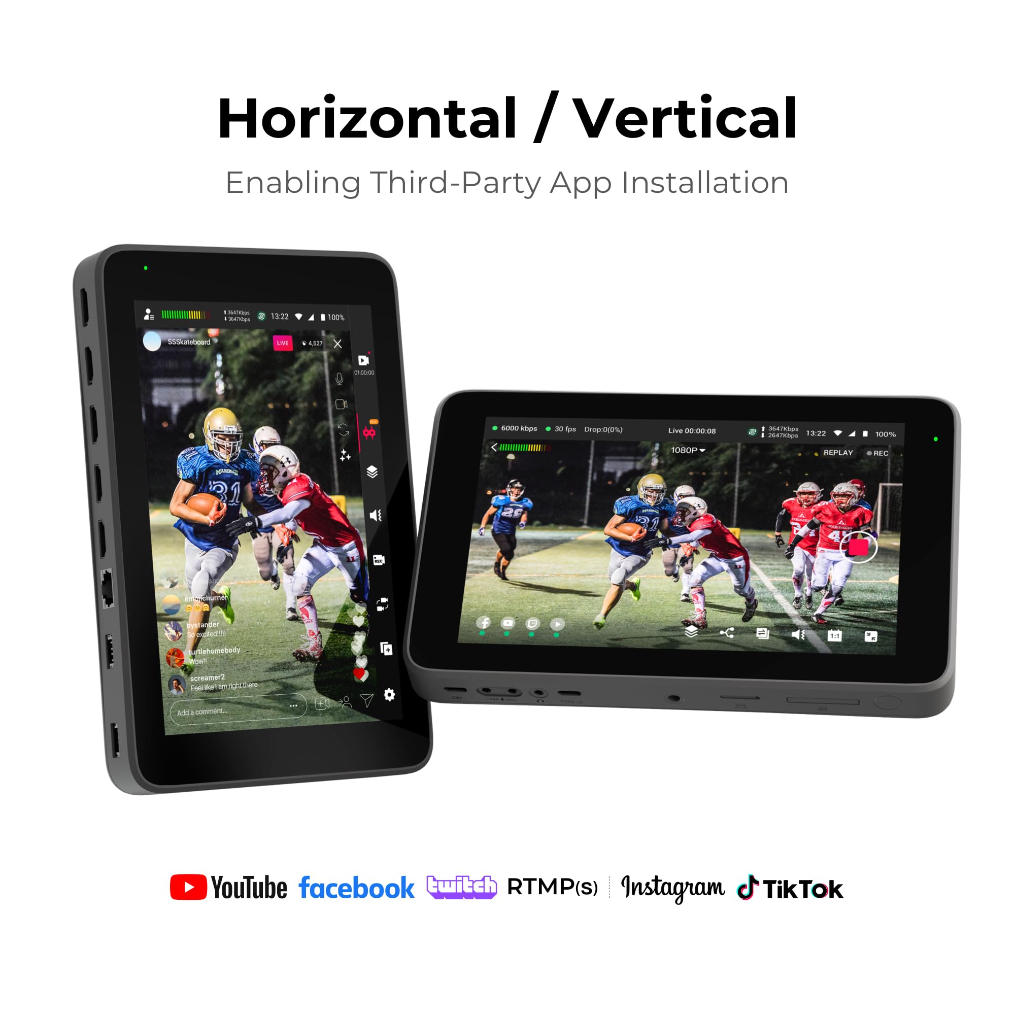 YoloLiv YoloBox Ultra, The Ultimate Horizontal/Vertical NDI Live Streaming Equipment, Switcher Monitor Encoder Recorder, for Facebook, YouTube, Instagram, Tiktok, RTMPS