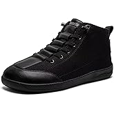 HOBIBEAR Canvas Barefoot Boots for Women Zero-Drop Wide Width Shoes Mid Top Breathable Walking Boots