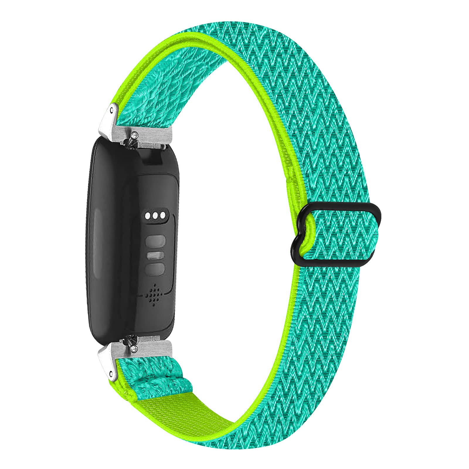 Gimuk Elastic Strap compatible with Fitbit Inspire 2/Inspire/Inspire HR/Ace 2/Ace 3, Women Men Soft Breathable Nylon Fabric Sport Replacement Watch Strap Band Stretchy Wristband (Yellow/Green)
