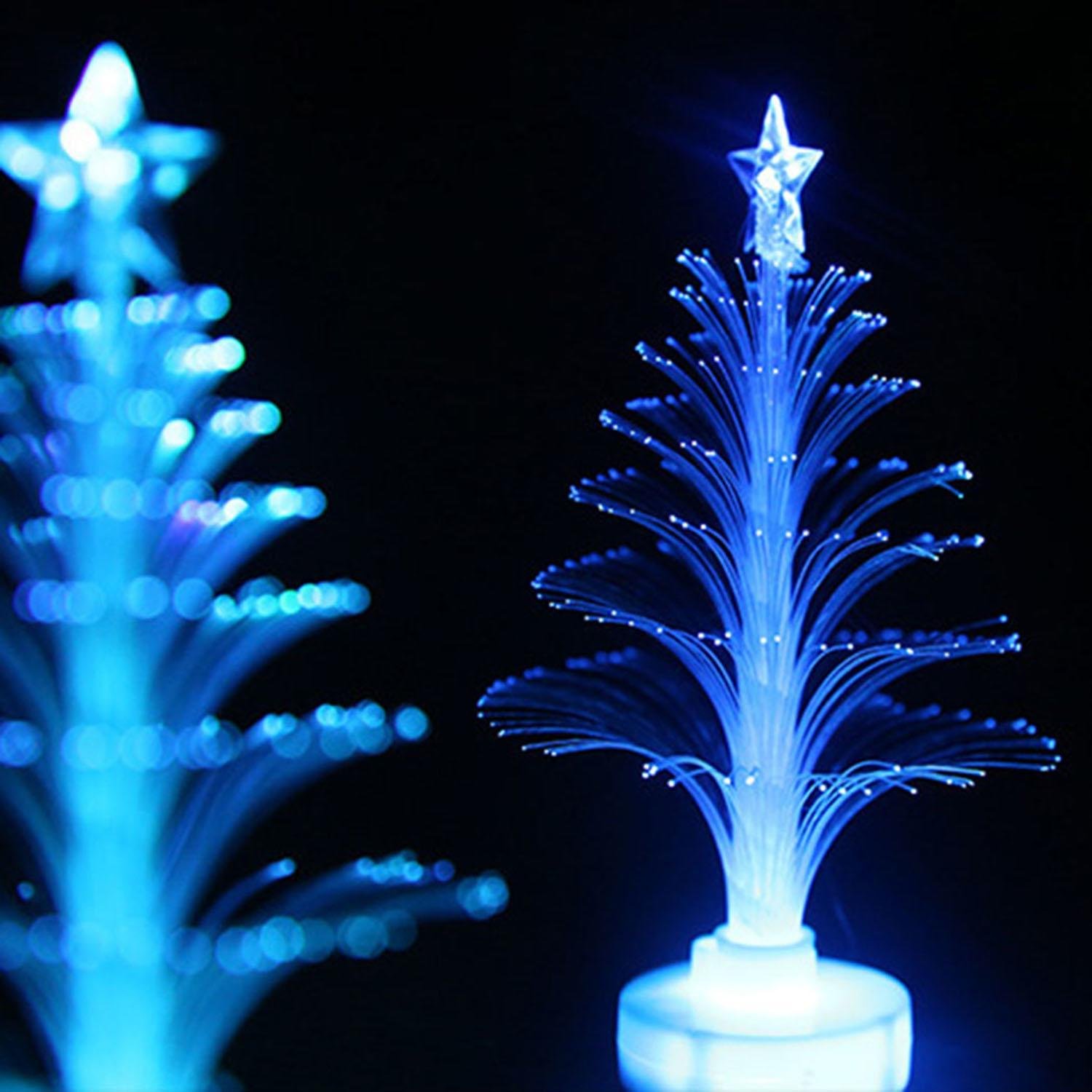 eubell LED Night Light Colorful Fiber Optic Christmas Tree Decoration Desk Table Lamp