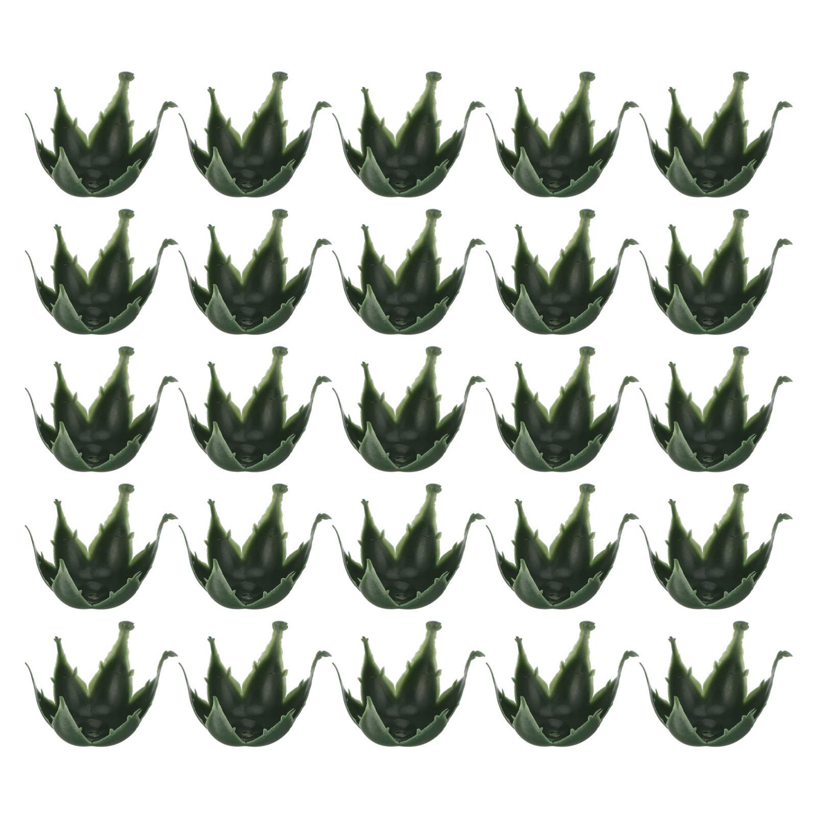 50pcs Artificial Flower Calyxes Plastic DIY Dried Flower Receptacle Calyxes Flower Arrangement Supplies for DIY Craft Flower Making Green