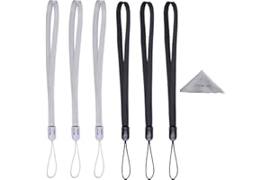 Wisdompro 6 Pack 8 Inch Hand Wrist Lanyard Strap String for USB Flash Drives, Keys, Keychains, ID Name Tag Badge Holders and 