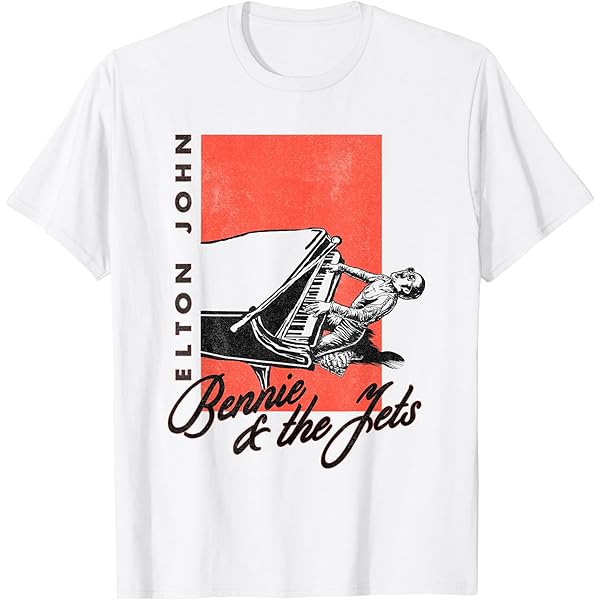 Amazon.com: Elton John Official Vintage Tour Logo T-Shirt