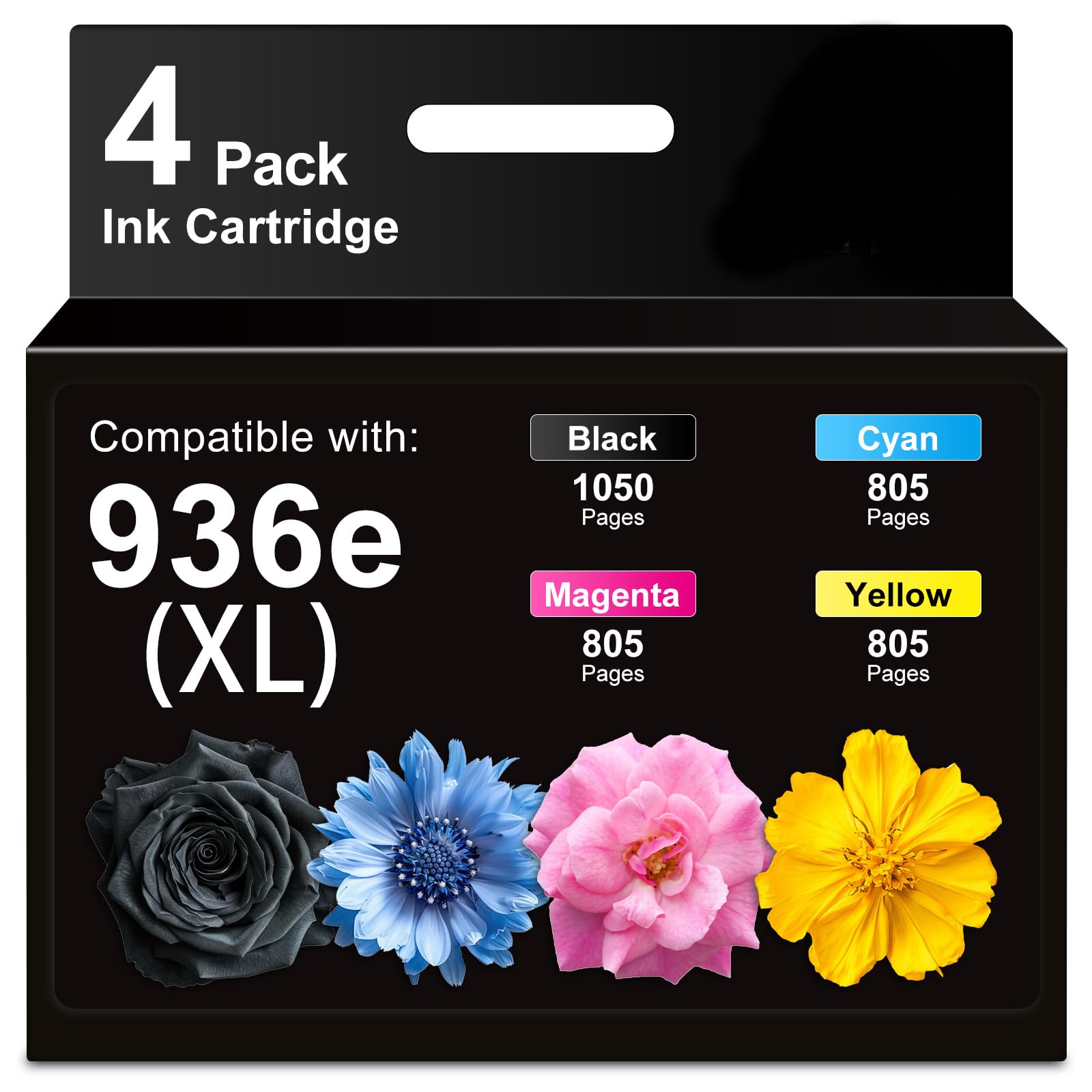 Photo 1 of 936XL 936e 936 Ink Cartridges Compatible Replacement for HP 936 936e 936xl Ink Cartridges, Work with OfficeJet 9122e OfficeJet Pro 9110b 9125e 9128e 9130b 9135e OfficeJet Pro Wide Format 9730e