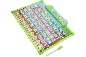 Toyvian Russian Alphabet Wall Chart Sound for Toddlers Interactive Learning Poster Educational Tool for Beginner Boys and Gir