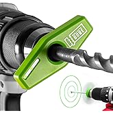 BullseyeBore Core CG1-101 Magnetic Green Laser Drill Guide, Drill Straight | Portable drill guide for straight holes, no drill press; Hi-vis green laser attachment for bright indoor spaces; 2-8" bits